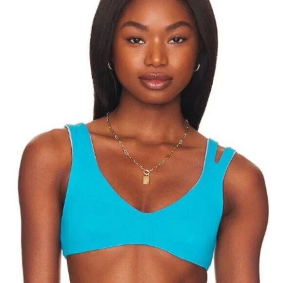 NWT | L*Space x Revolve One Wave Aura & Electric Blue‎ REVERSIBLE Bikini Top L - Picture 3 of 9